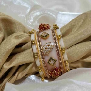 Regal Red and Gold Pearl Bangle