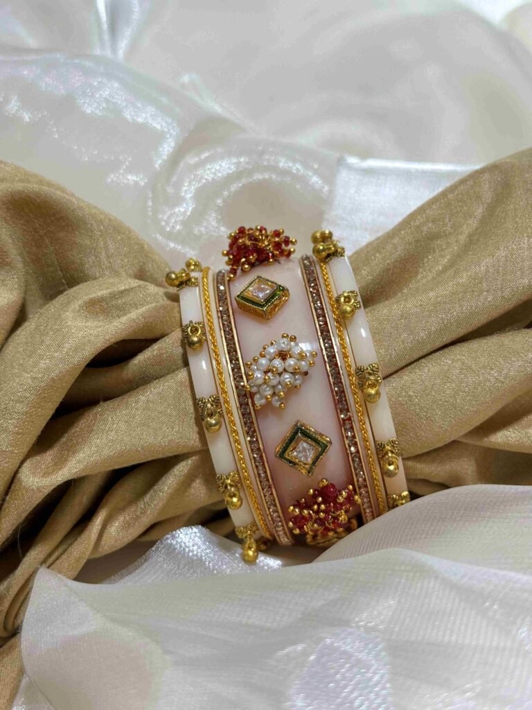 Regal Red and Gold Pearl Bangle