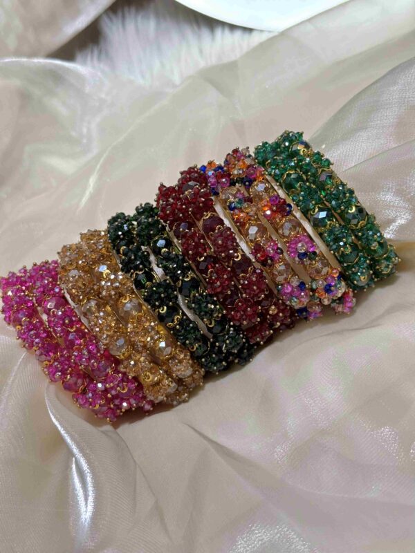 Multicolor Crystal Beaded Bracelet Set - Image 2