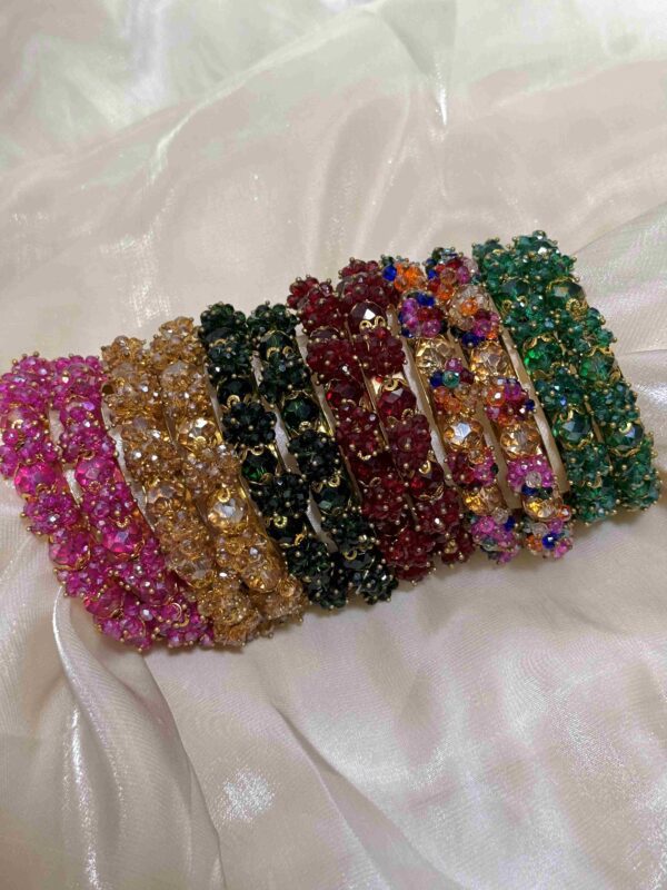 Multicolor Crystal Beaded Bracelet Set - Image 4