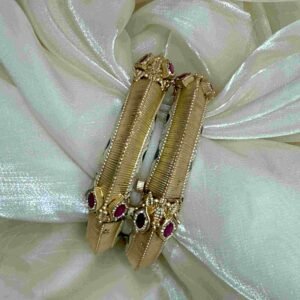 Rajwadi Gold and Gemstone Bangles