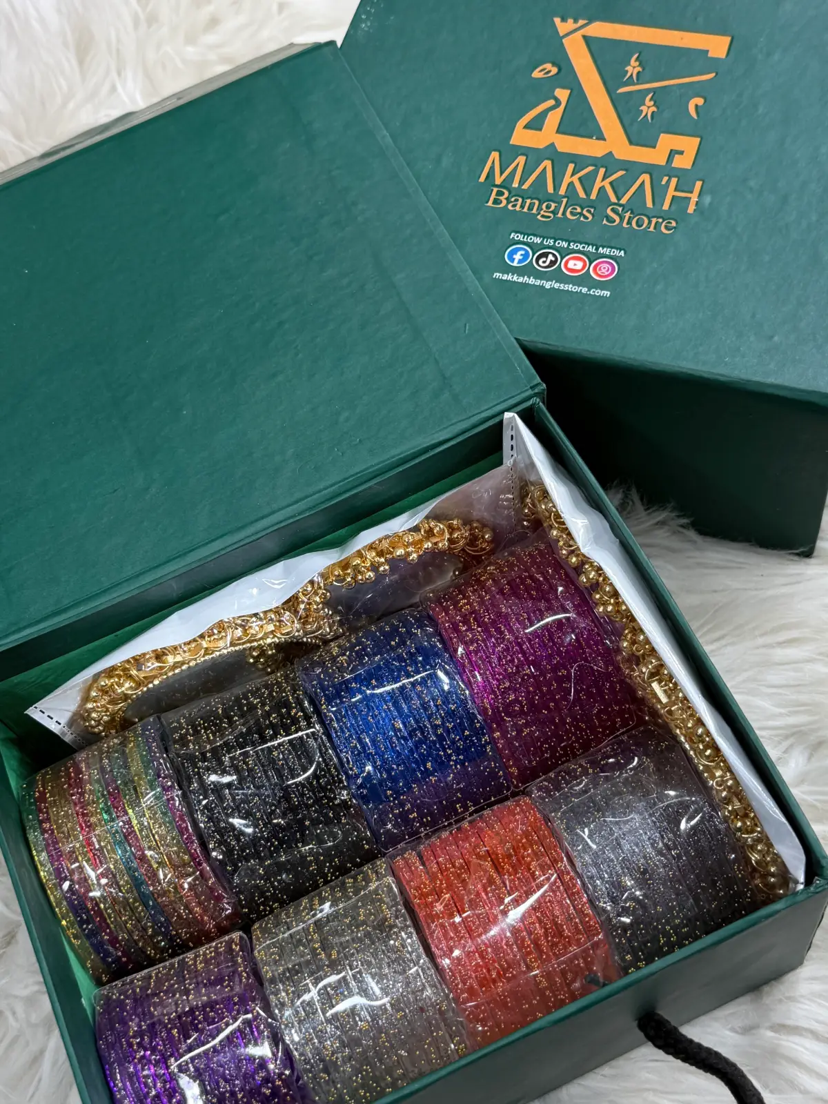 Deal 2: Bold & Glam Glitter Bangle Collection (Dark Luxe Edition)