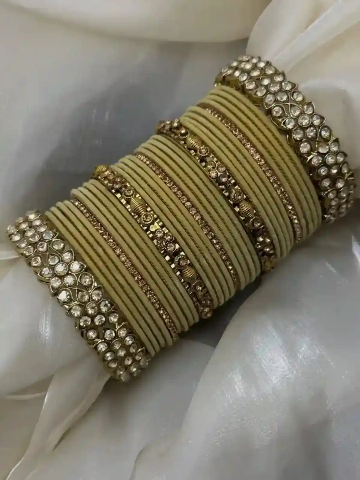 Royal Velvet Kundan Bangle Set - Image 4