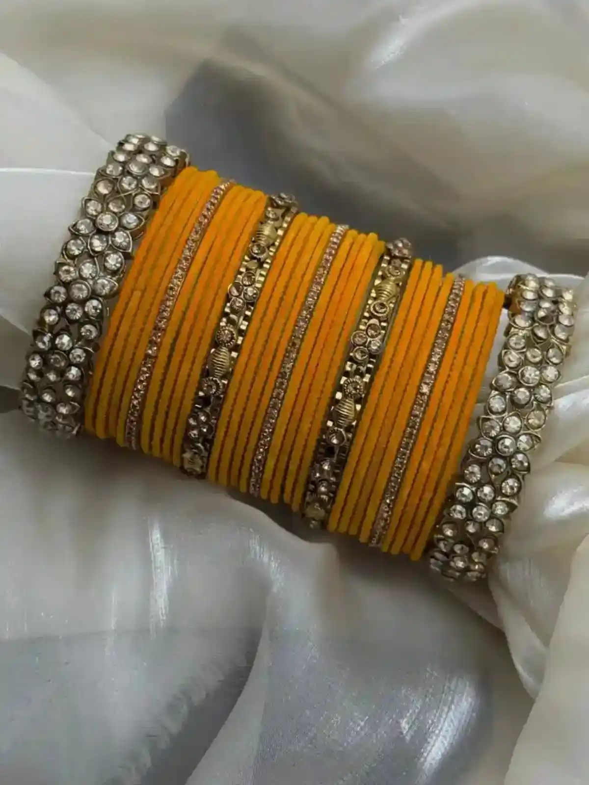 Royal Velvet Kundan Bangle Set - Image 5