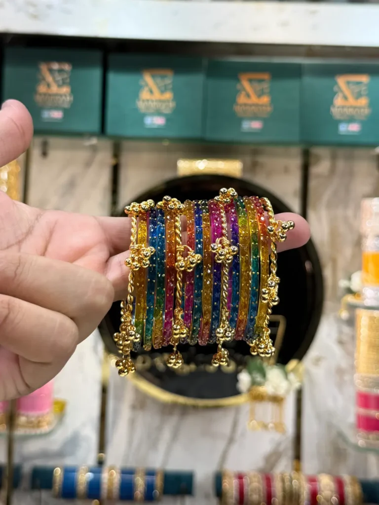 Kashmiri Rain Drop Bangle Set