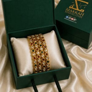 Traditional Gold Polish Rajwadi Bangles for Wedding & Festive Wear