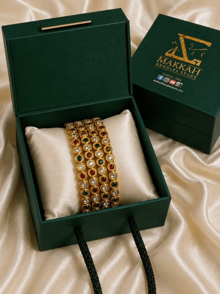 Traditional Gold Polish Rajwadi Bangles for Wedding & Festive Wear
